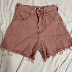 Wrangler Dusty Pink Denim Shorts